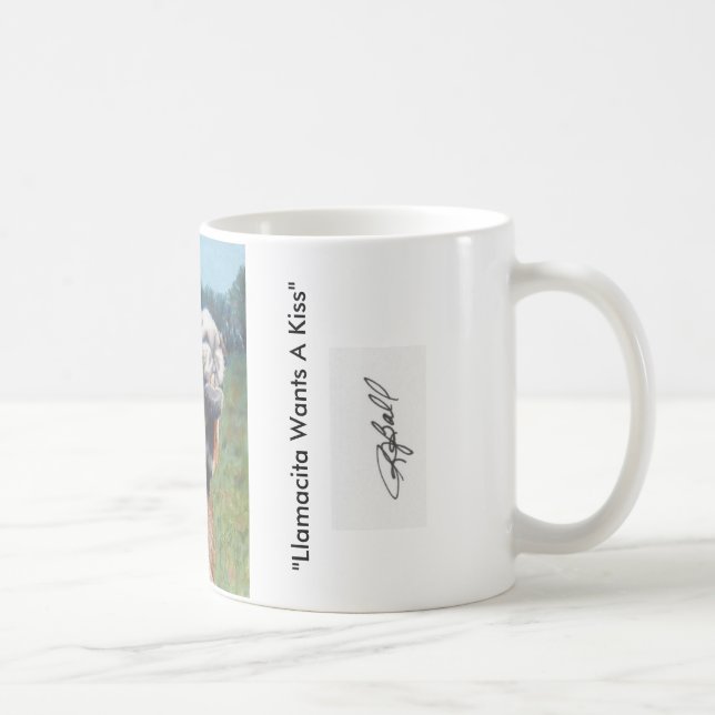 "Llamacita Wants A Kiss" coffee mug (Right)