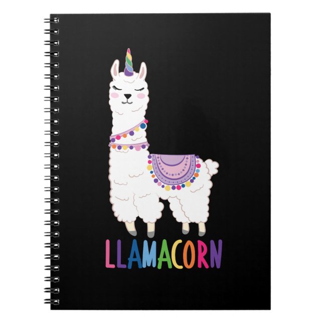 Llamacorn - Funny Unicorn Llama Notebook (Front)