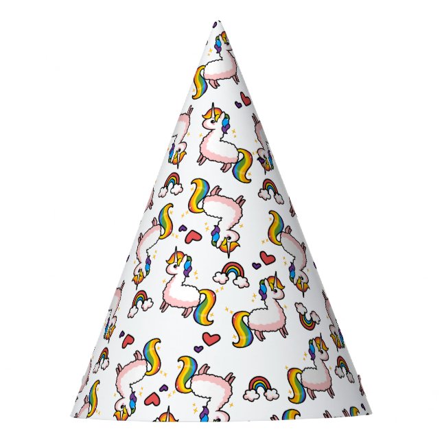 Llamacorn Madness Party Hat (Front)