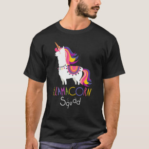 Llamacorn Squad Cute Llama Unicorn Colourful T-Shirt