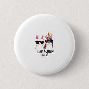 Llamacorn Squad Funny Unicorn Llama Squad Christma 6 Cm Round Badge