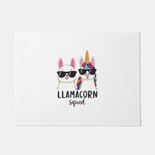 Llamacorn Squad Funny Unicorn Llama Squad Christma Doormat