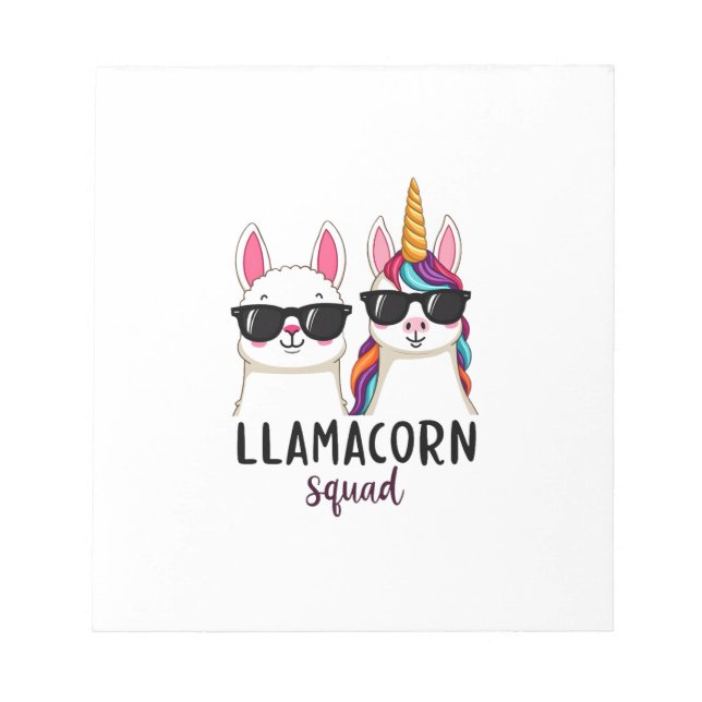 Llamacorn Squad Funny Unicorn Llama Squad Christma Notepad (Front)