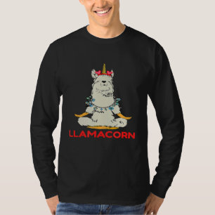 Llamacorn Yoga Meditation Fantasy Magic Llama Unic T-Shirt