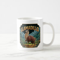 Llamadillo Illustration – Llama Armadillo Funny