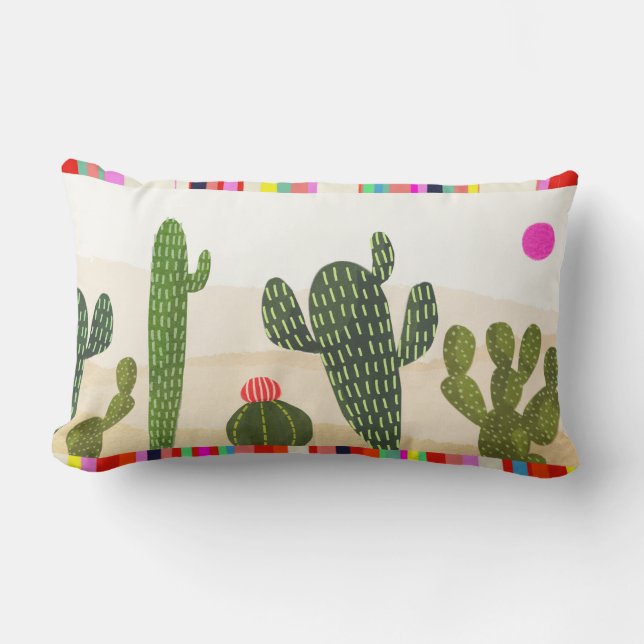 Llamarama Cactus Collection Lumbar Cushion (Front)