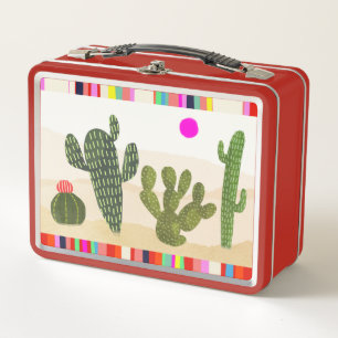Llamarama Cactus Collection Metal Lunch Box