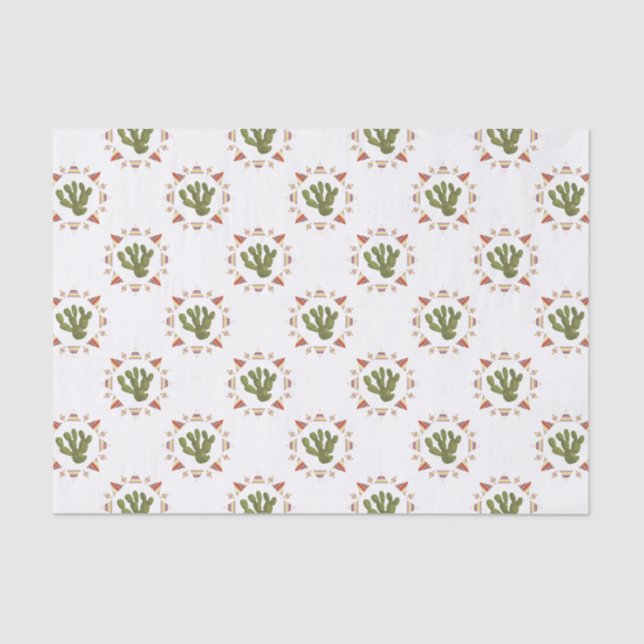 Llamarama Collection | Cactus Circle Tissue Paper (Front)