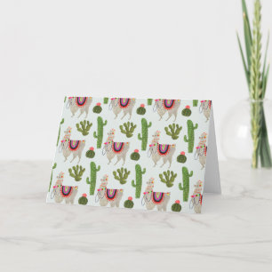 Llamarama Collection   Cactus & Llama Pattern Card