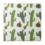 Llamarama Collection | Cute Cactus Ceramic Tile<br><div class="desc">Enjoy this fresh cute cactus design on a product or wallart piece to enhance and add to the world around you. Artist: Victoria Borges</div>