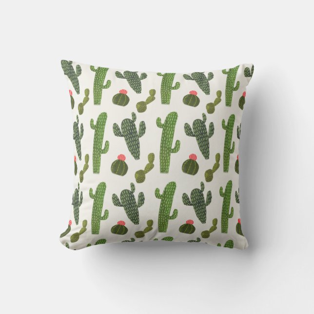 Llamarama Collection | Cute Cactus Cushion (Front)