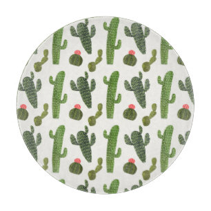 Llamarama Collection   Cute Cactus Cutting Board