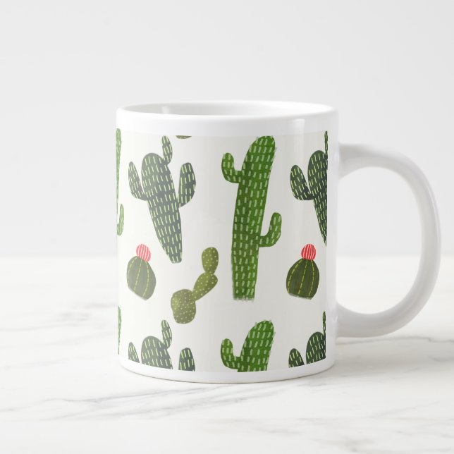 Llamarama Collection | Cute Cactus Large Coffee Mug (Right)