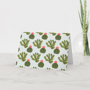 Llamarama Collection Cute Cactus Pattern Card