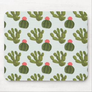 Llamarama Collection   Cute Cactus Pattern Mouse Pad