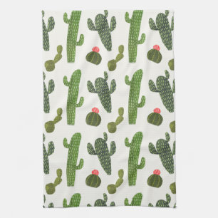 Llamarama Collection   Cute Cactus Tea Towel