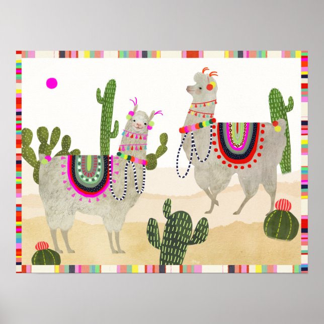 Llamarama Collection | Cute Lllamas Poster (Front)