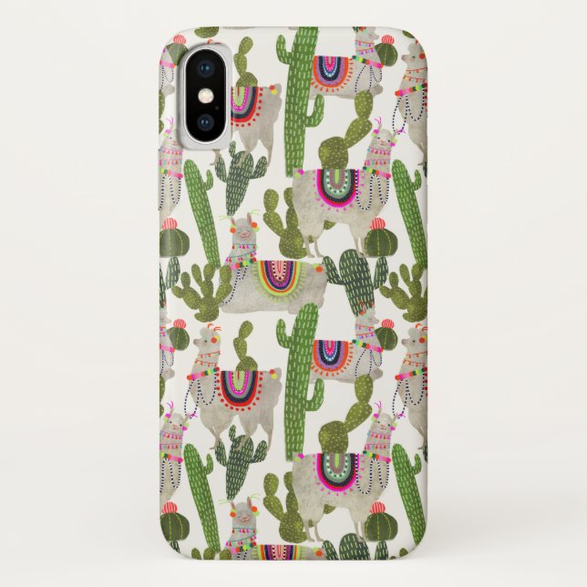 Llamarama Collection Pattern Case-Mate iPhone Case (Back)