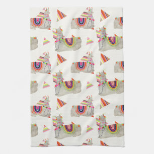 Llamarama Collection Pattern II Tea Towel