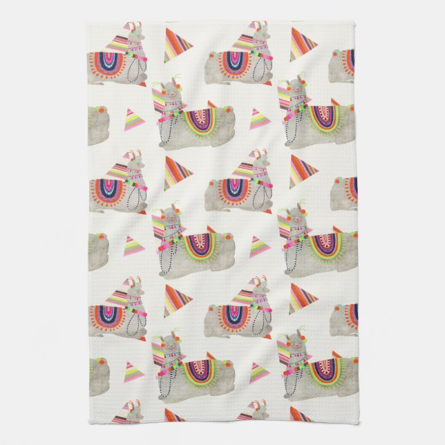 Llamarama Collection Pattern II Tea Towel (Vertical)