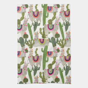 Llamarama Collection Pattern Tea Towel
