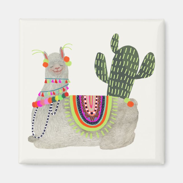 Llamarama Collection | Smiling Llamas Magnet (Front)
