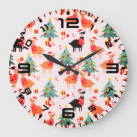 Llamas And Alpaca Christmas Pattern