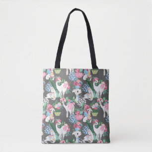Llamas and Flowers Tote