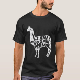 Llamas Are My Spirit Animal  Humour Llama Pun T-Shirt