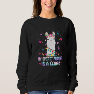 LLamas Are My Spirit Animals Alpaca Llama 1 Sweatshirt