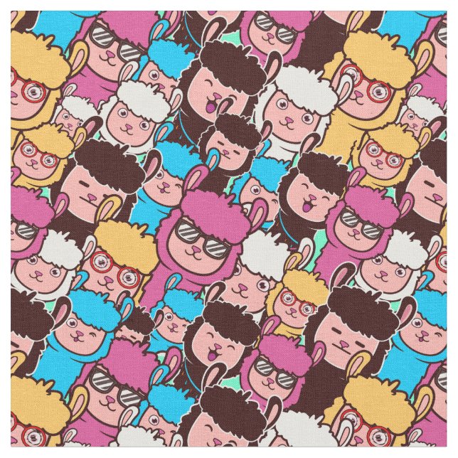 Llamas Fabric (Close Up)