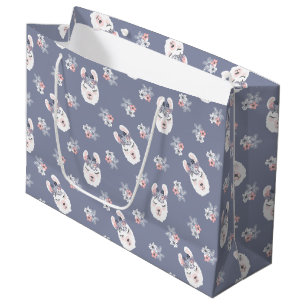 Llamas & Flowers Pattern Large Gift Bag