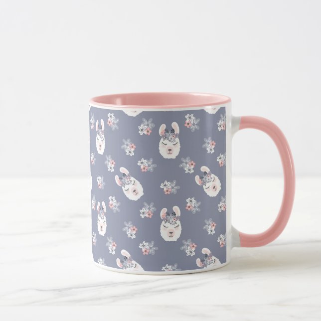 Llamas & Flowers Pattern Mug (Right)
