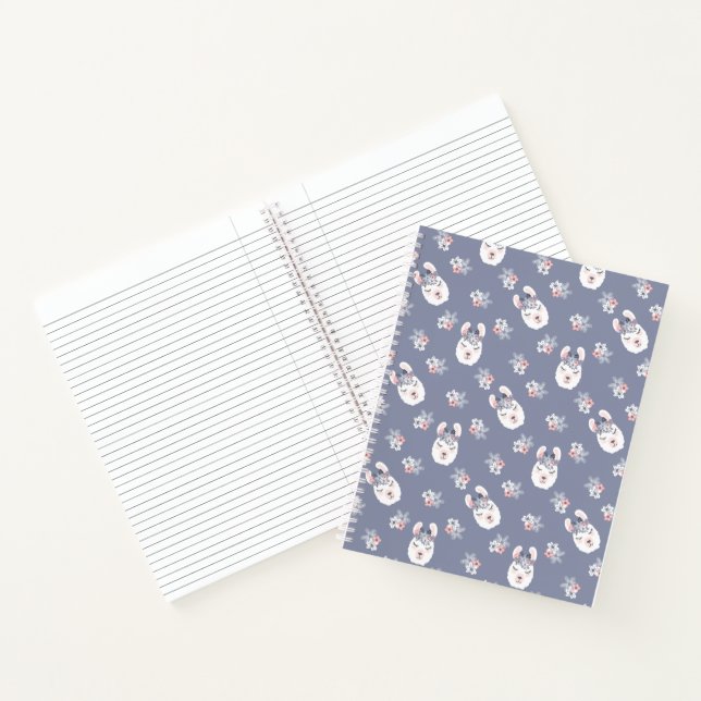 Llamas & Flowers Pattern Notebook (Inside)