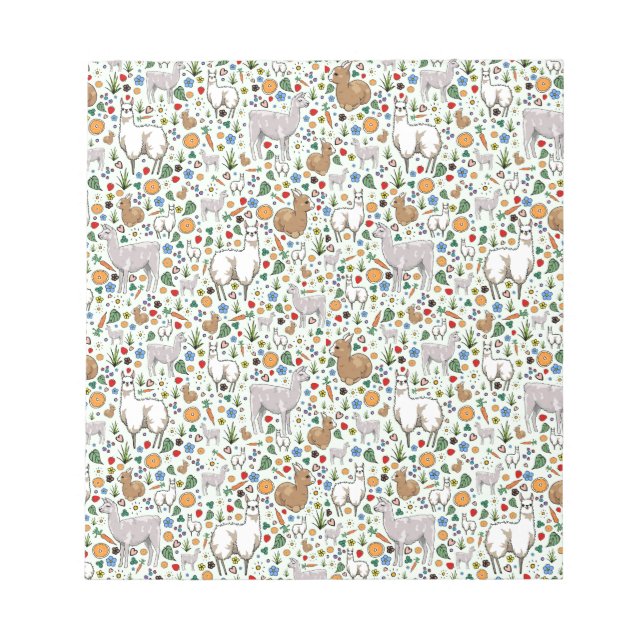 Llamas in Green Notepad (Front)