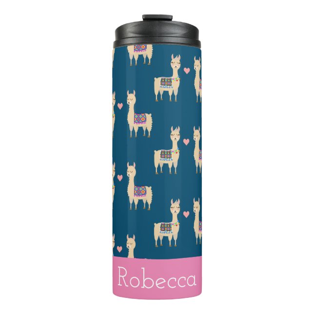 Llamas in Love | Personalised Thermal Tumbler (Front)