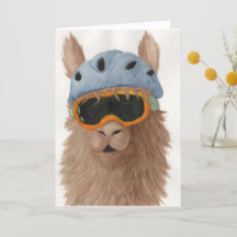 Llamas in Shades: January Greeting Card A5