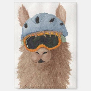 Llamas in Shades: January Magnet 2.5"x3.5"