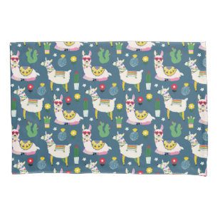 Llamas In Sunglasses Pattern Pillowcase