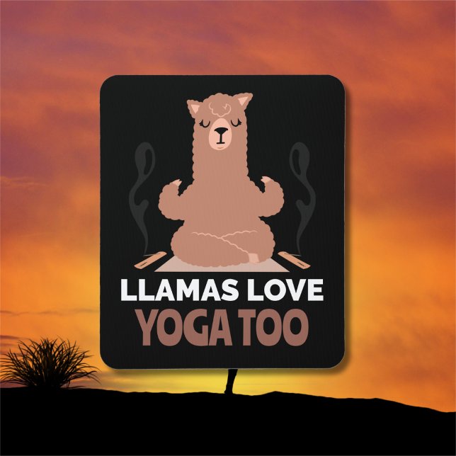 Llamas love yoga too   T-Shirt Mouse Pad (Creator Uploaded)