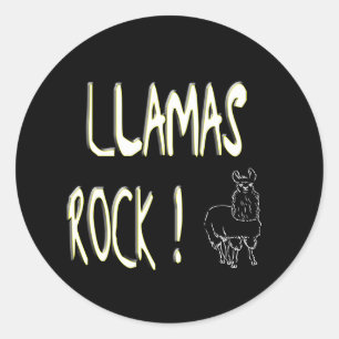 Llamas Rock! Sticker