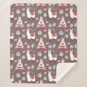 Llamas Sherpa Blanket