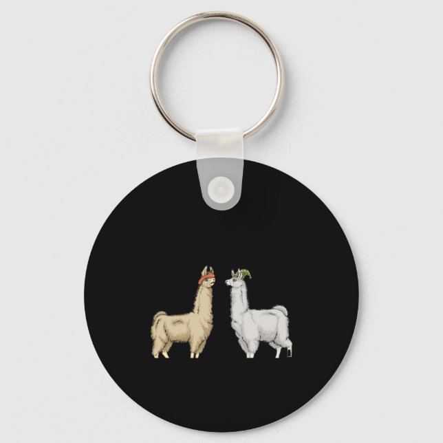 Llamas With Hats Carl  Key Ring (Front)