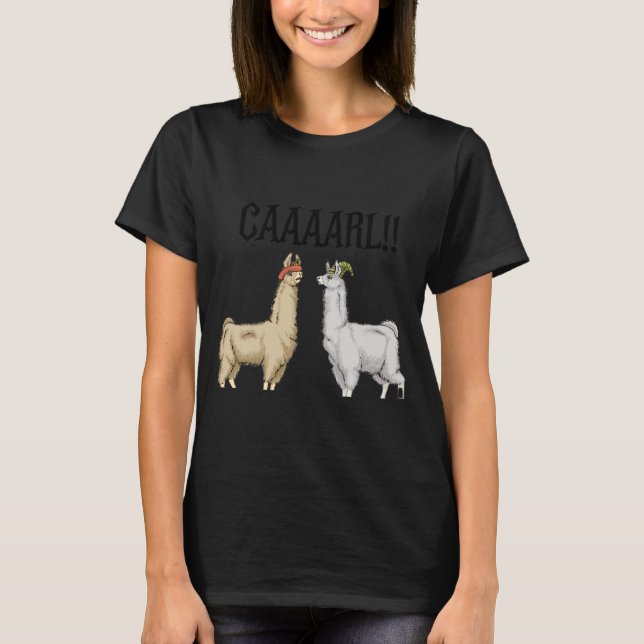Llamas With Hats Carl  T-Shirt (Front)