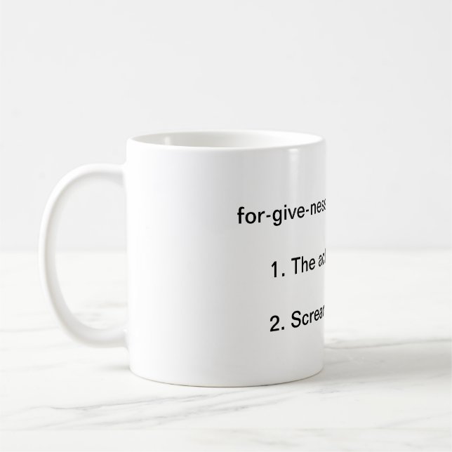 Llamas with Hats: Forgivness Definition Coffee Mug (Left)
