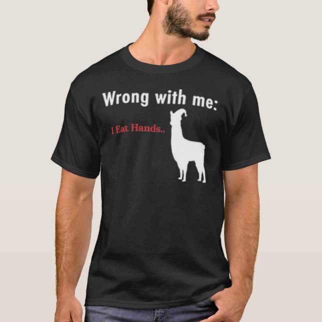 Llamas With Hats - I Eat Hands Essential T-Shirt (Front)