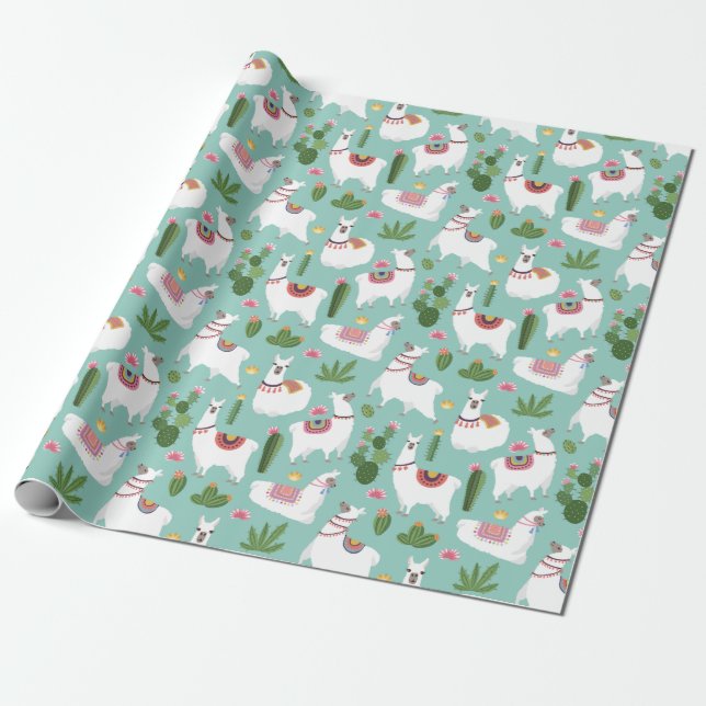 Llamas Wrapping Paper (Unrolled)