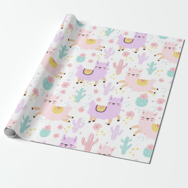 Llamas Wrapping Paper (Unrolled)