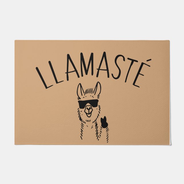  Llamaste Doormat , Llama Welcome Mat  (Front)