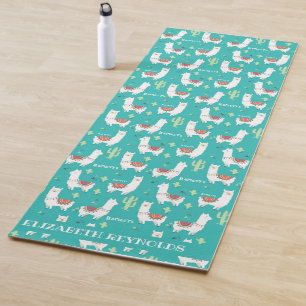Llamaste   Funny Llama Personalised Yoga Mat